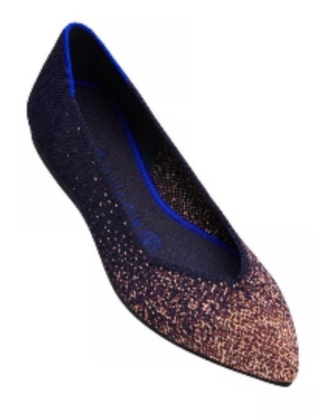 Rothy’s The Point Flats Midnight Metallic Women’s Size 7 RETIRED Style EUC